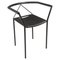 Moderner italienischer Armlehnstuhl aus schwarzem Metall von Maurizio Peregalli für Zeus, 1990er 1