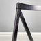 Italian Modern Black Metal Chair with Round Rubber Seat attributed to Zeus, 1990s 11