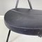 Italian Modern Black Metal Chair with Round Rubber Seat attributed to Zeus, 1990s 9