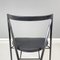 Italian Modern Black Metal Chair with Round Rubber Seat attributed to Zeus, 1990s 13