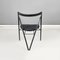 Italian Modern Black Metal Chair with Round Rubber Seat attributed to Zeus, 1990s 6