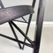 Moderner italienischer Stuhl aus schwarzem Metall mit rundem Gummisitz, Zeus zugeschrieben, 1990er 10