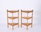 Mid-Century Triangular Bamboo and Rattan Italian Corner Shelves by Franco Albini, 1970s 16