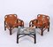 Mid-Century Bamboo and Leather Italian Armchairs and Table by Tito Agnoli, 1960s, Set of 3, Image 13