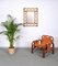 Mid-Century Bamboo and Leather Italian Armchairs and Table by Tito Agnoli, 1960s, Set of 3, Image 19