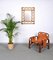 Poltrone e tavolo Mid-Century in bambù e pelle di Tito Agnoli, Italia, anni '60, set di 3, Immagine 19