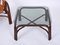 Mid-Century Bamboo and Leather Italian Armchairs and Table by Tito Agnoli, 1960s, Set of 3, Image 15