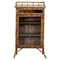 19th Century English Glazed Bamboo Bookcase Cabinet, 1880s 1
