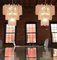 Three-Tier Murano Glass Tube Chandelier with 48 Pink Glasses, 1989, Image 17