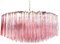 Murano Glass Chandelier with 101 Pink Tube Glasses, 1990s 5