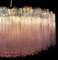 Murano Glass Chandelier with 101 Pink Tube Glasses, 1990s 3