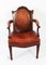 19th Century Victorian Mahogany & Leather Armchair, Image 2