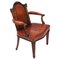 19th Century Victorian Mahogany & Leather Armchair, Image 1