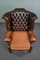 Vintage Brown Wing Armchair 6