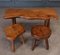 Brutalist Coffee Table with Stools, 1970, Set of 3 2