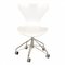 White Lacquered Seven Series Model 3117 Office Chair by Arne Jacobsen for Fritz Hansen, 2000s 1