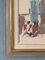 Seated Figures, 1950s, Pastel & Watercolor, Framed 9