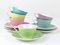 Mid-Century Pastel Porcelain Daisy Coffee Cups from Lilien, Austria, 1950s, Set of 12, Image 2