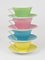 Mid-Century Pastel Porcelain Daisy Coffee Cups from Lilien, Austria, 1950s, Set of 12, Image 7