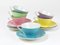Mid-Century Pastel Porcelain Daisy Coffee Cups from Lilien, Austria, 1950s, Set of 12, Image 11