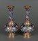 19th Century Napoleon III Cloisonné Vases, Set of 2 2
