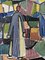 Figure a colori, anni '50, Olio su tela, con cornice, Immagine 1