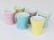 Mid-Century Pastel Daisy Porcelain Egg Cups from Lilien, Austria, 1950s, Set of 6 8