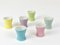 Mid-Century Pastel Daisy Porcelain Egg Cups from Lilien, Austria, 1950s, Set of 6, Image 3