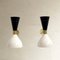 Italian Sconces in Aluminum and Brass, 1950s, Set of 2 2