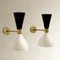 Italian Sconces in Aluminum and Brass, 1950s, Set of 2 3