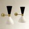 Italian Sconces in Aluminum and Brass, 1950s, Set of 2, Image 3