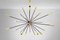 Lámpara de araña Sputnik italiana de latón, años 50, Imagen 2