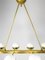 Mid-Century Italian Brass & Opaline Murano Glass Lamp, 1960s, Image 3