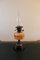 Lámpara de aceite victoriana con depósito naranja, opaco y estampado floral, Imagen 5