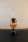 Victorian Oil Lamp with Orange, Opaque and Floral Patterned Reservoir 5