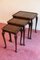 Inlaid Mahogany Nest of Three Coffee Tables, Set of 3, Image 4