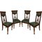 Antique Oak and Leather Dining Chairs, 1890s, Set of 4 1