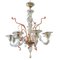 Italian Murano Chandelier with Orange Glass Decoration, 1980s 4