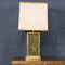 Lampe Vintage en Laiton et Feutre Vert, Italie, 1970 2