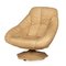 Italian Cream Leather Lounge Chair, 1970, Image 1