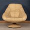 Italian Cream Leather Lounge Chair, 1970 3