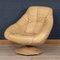 Italian Cream Leather Lounge Chair, 1970 2