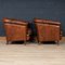 Vintage Dutch Matched Sheepskin Leather Tub Chairs, 1970, Set of 2 6