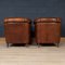 Vintage Dutch Matched Sheepskin Leather Tub Chairs, 1970, Set of 2 5