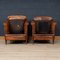 Vintage Dutch Matched Sheepskin Leather Tub Chairs, 1970, Set of 2 7
