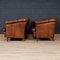 Vintage Dutch Matched Sheepskin Leather Tub Chairs, 1970, Set of 2 4