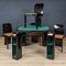 Lacquered Wood Games Table and Chairs by Pierluigi Molinari for Pozzi, 1970, Set of 5 3