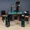 Lacquered Wood Games Table and Chairs by Pierluigi Molinari for Pozzi, 1970, Set of 5, Image 3