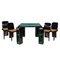 Lacquered Wood Games Table and Chairs by Pierluigi Molinari for Pozzi, 1970, Set of 5 1