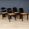 Lacquered Wood Games Table and Chairs by Pierluigi Molinari for Pozzi, 1970, Set of 5, Image 13